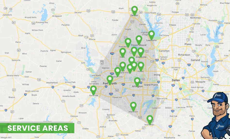 Plumbing Service Area Map