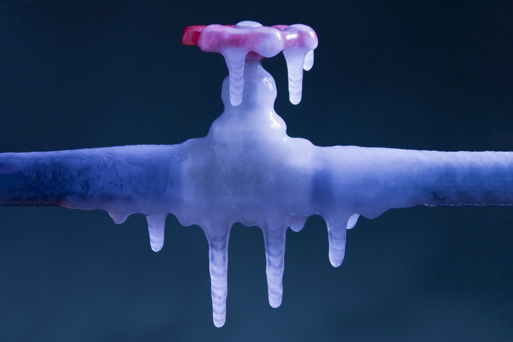 burst frozen pipe